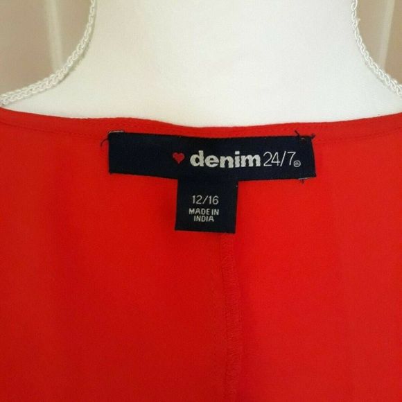 Denim 24/7 Orange Coral Floral Shrug (12-16) NWOT - Picture 6 of 6